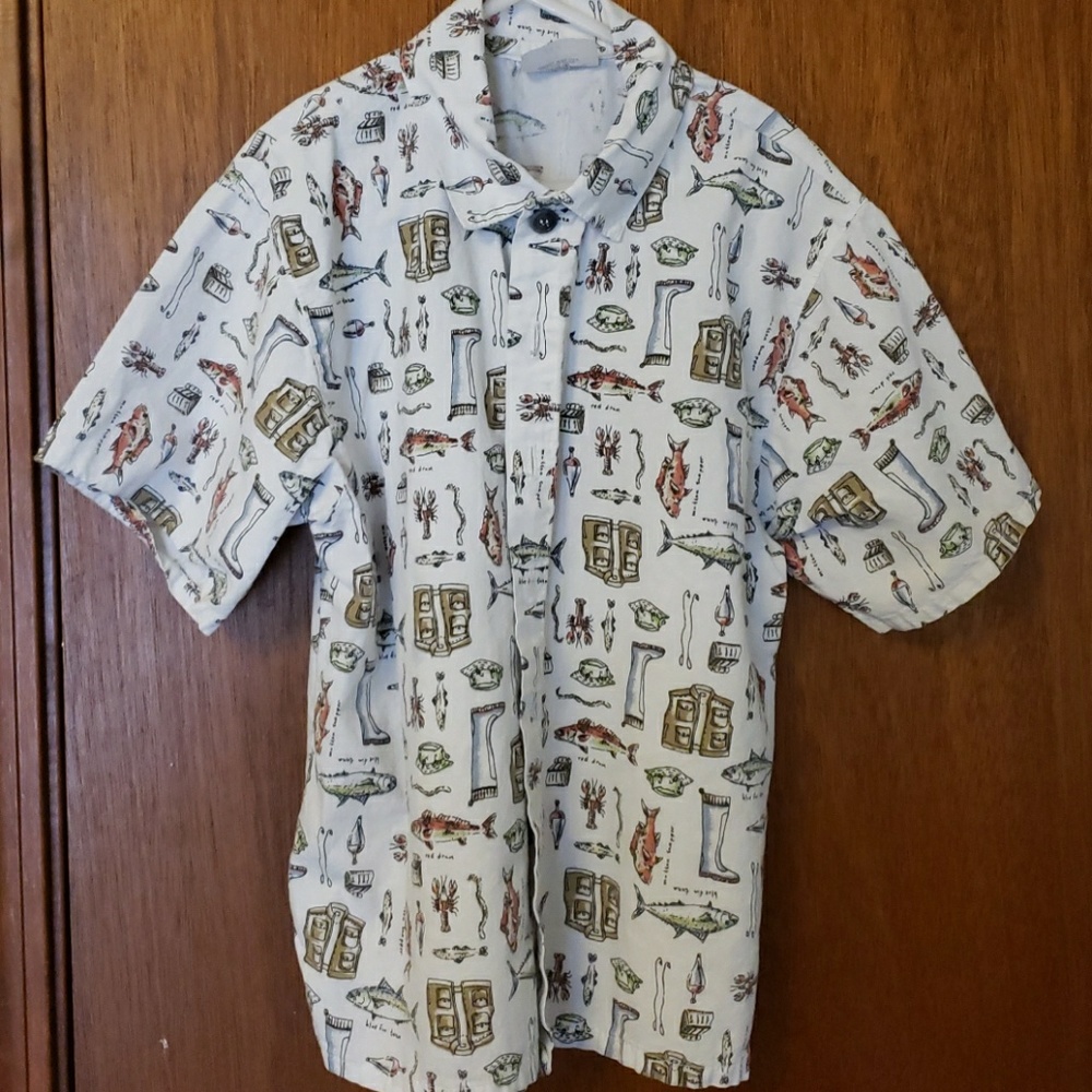 Gone Fishing Button Up